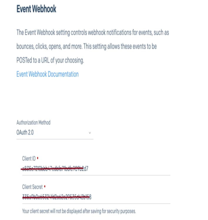 Sendgrid Webhook: Event Webhook